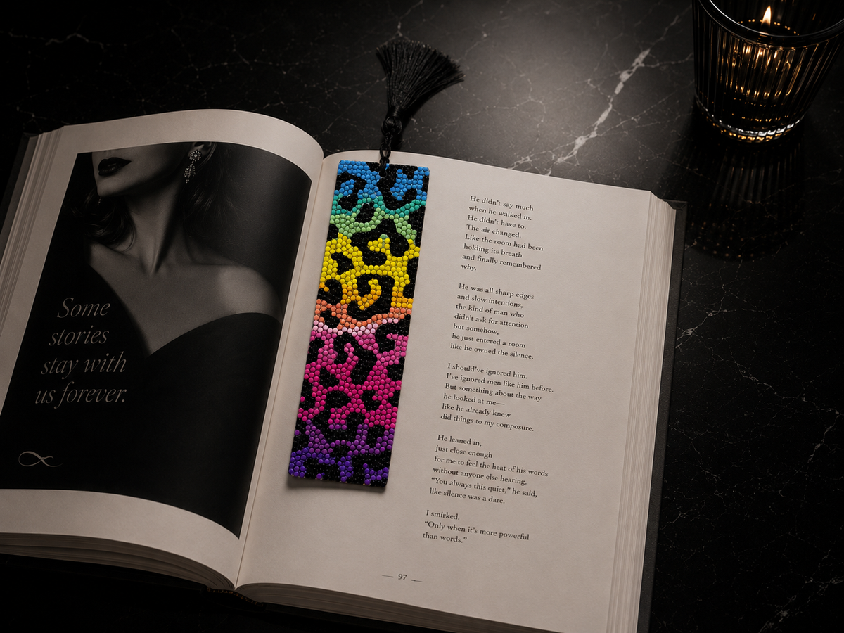 Rainbow Leopard Bookmark
